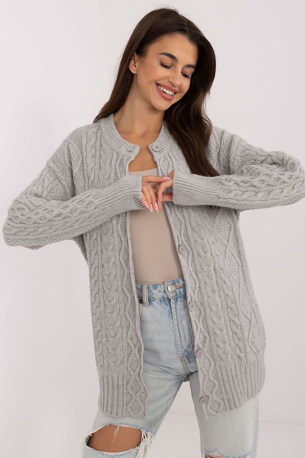 Strickjacke mit Knöpfen