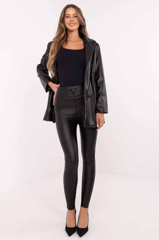 Faux Leather Long Leggings