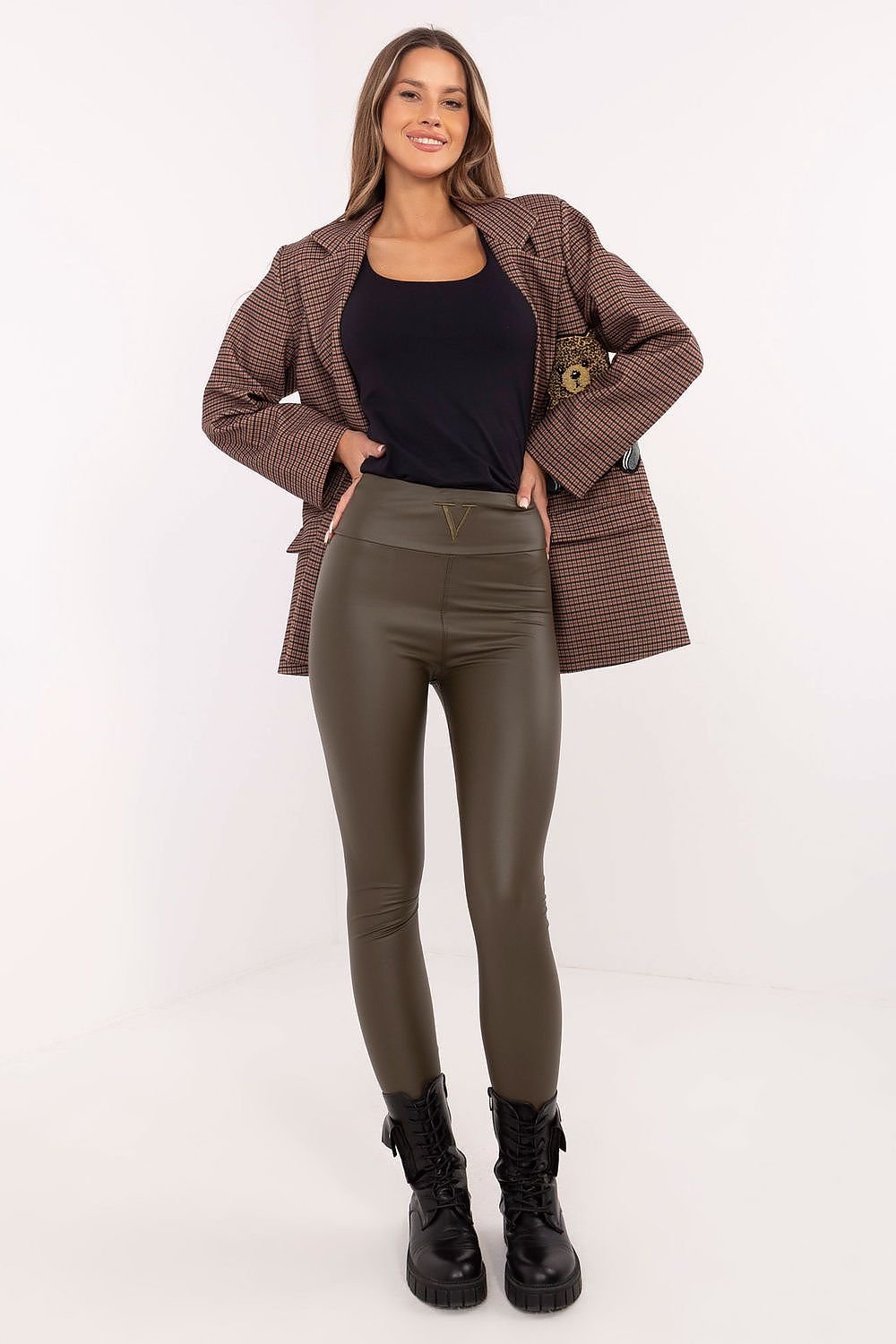 Faux Leather Long Leggings