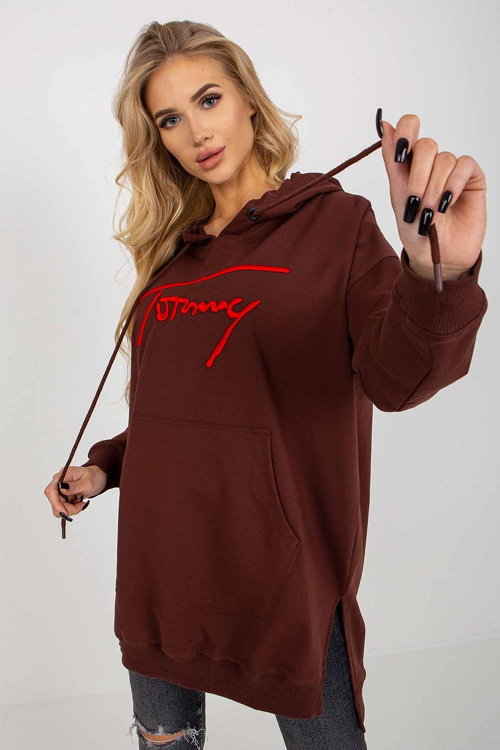 Günstiges langes Sweatshirt für Damen