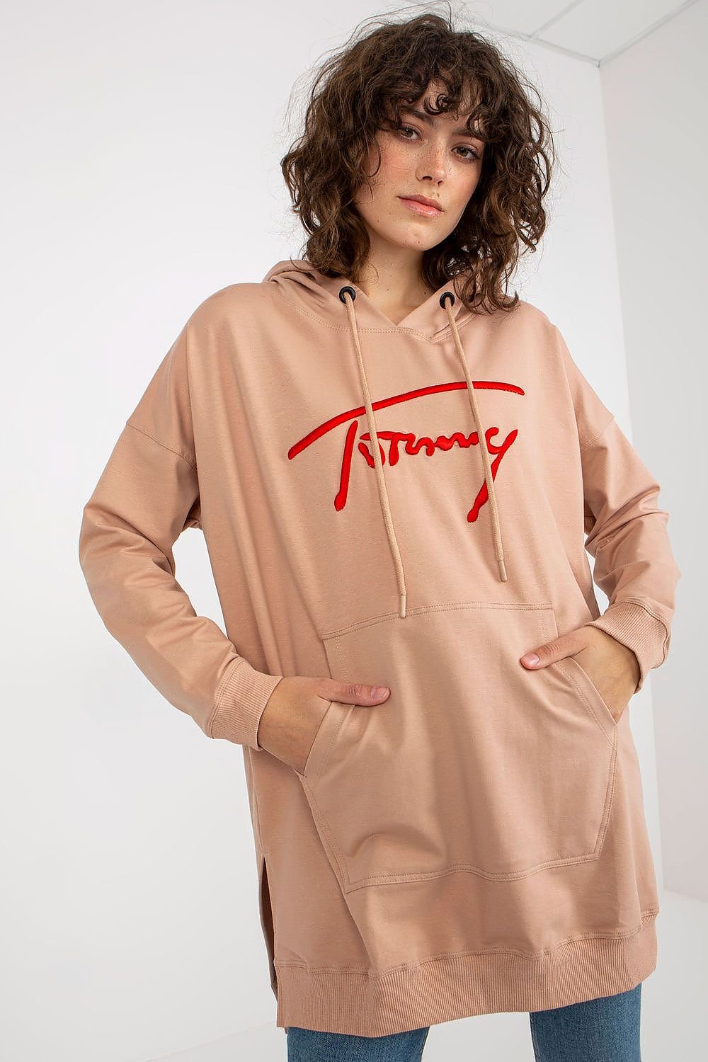 Günstiges langes Sweatshirt für Damen